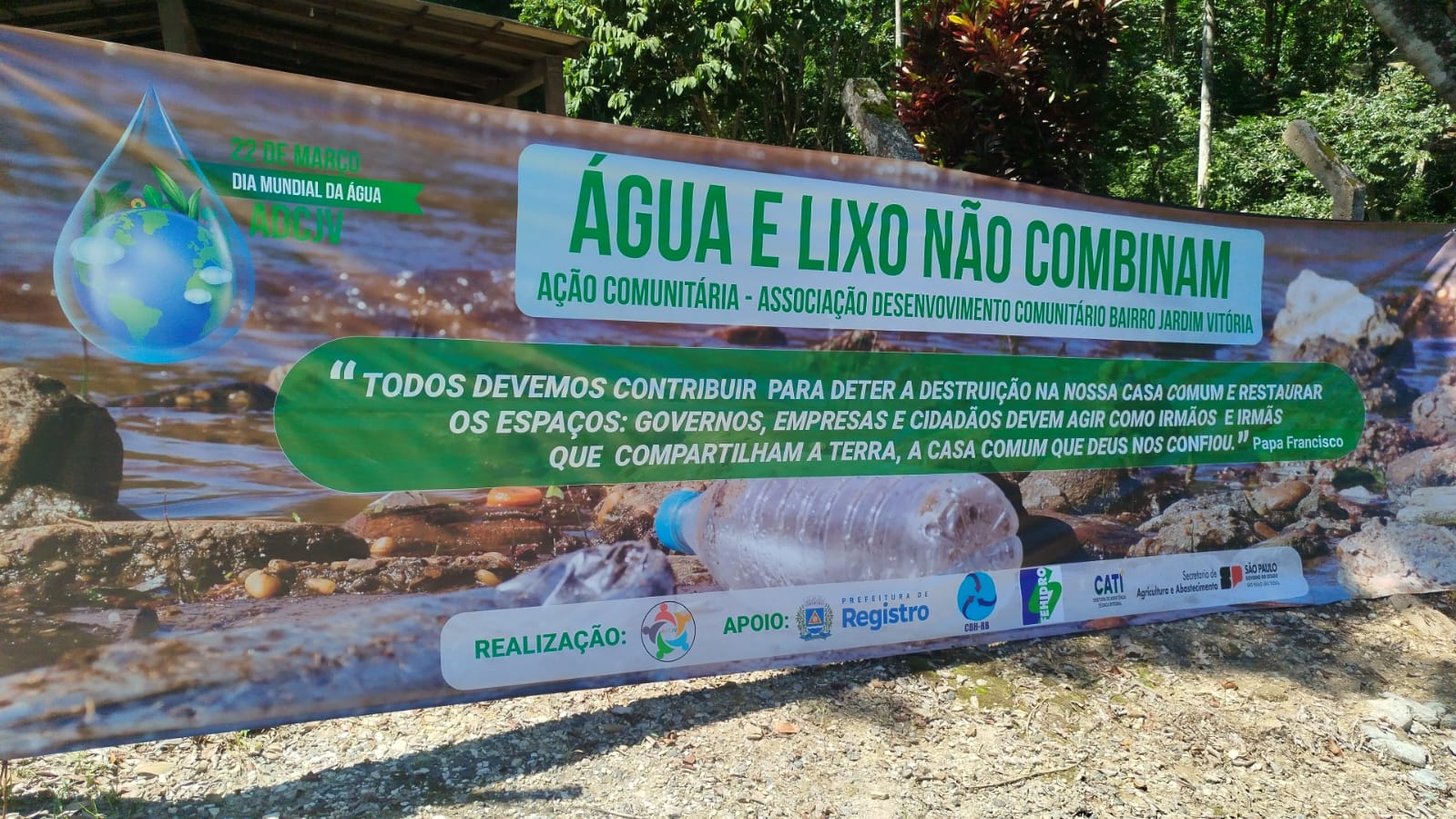 Comunidade do Jardim Vitória promove ação da Semana da Água em Registro com apoio do CBH-RB e atividades educativas sobre recursos hídricos